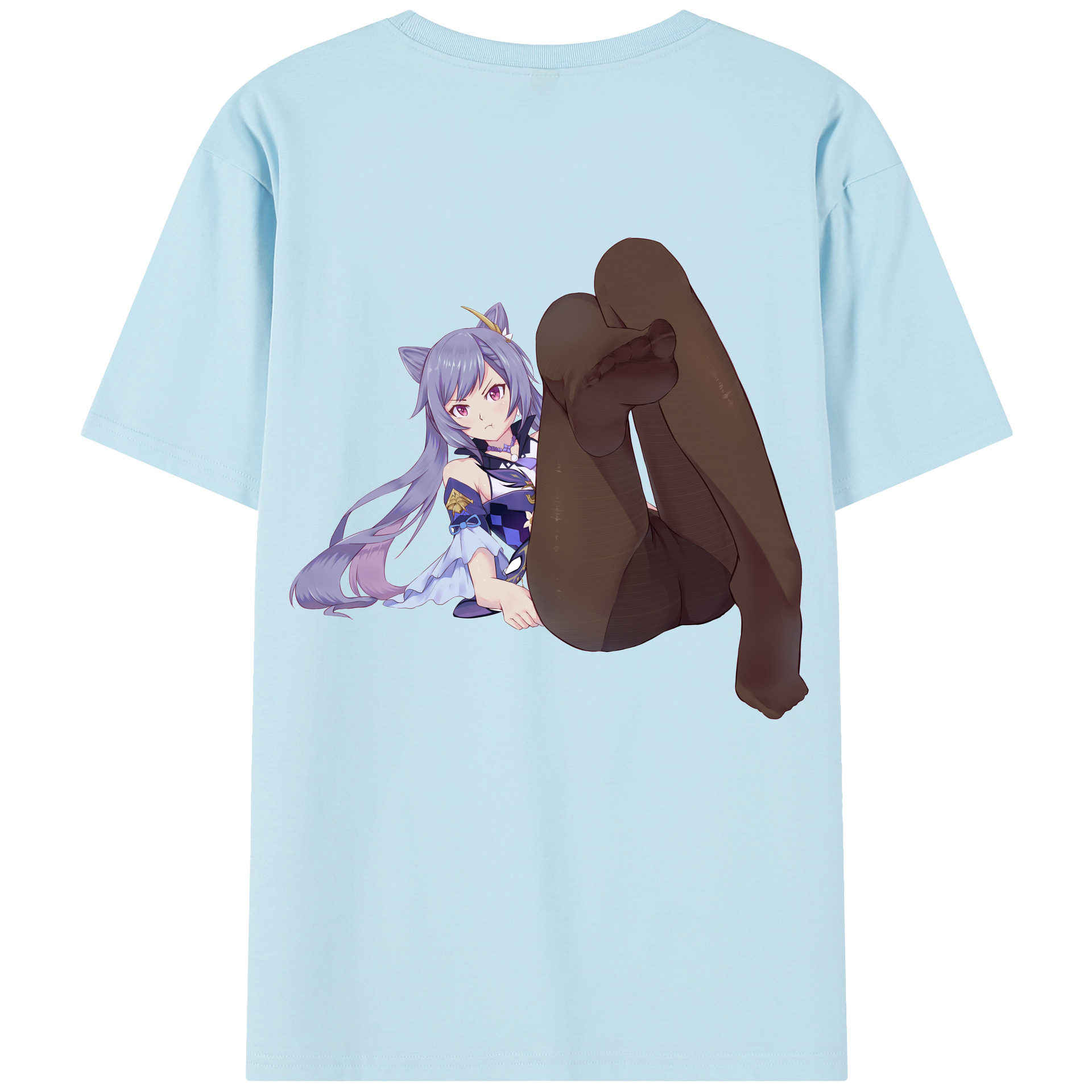 げんし神 刻晴 こくせい genshin Kokusei 綿100％半袖Tシャツ（背面プリント）